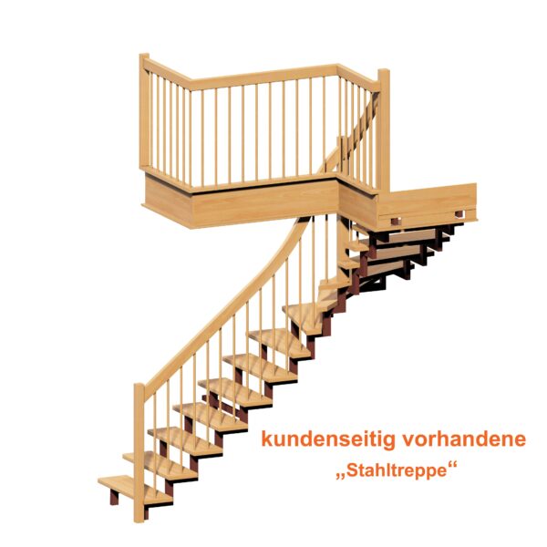 Treppenunterschrank unter einer Stahltreppe – Bild 2