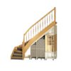 Treppenunterschrank unter einer Holz-Wangentreppe – Bild 4